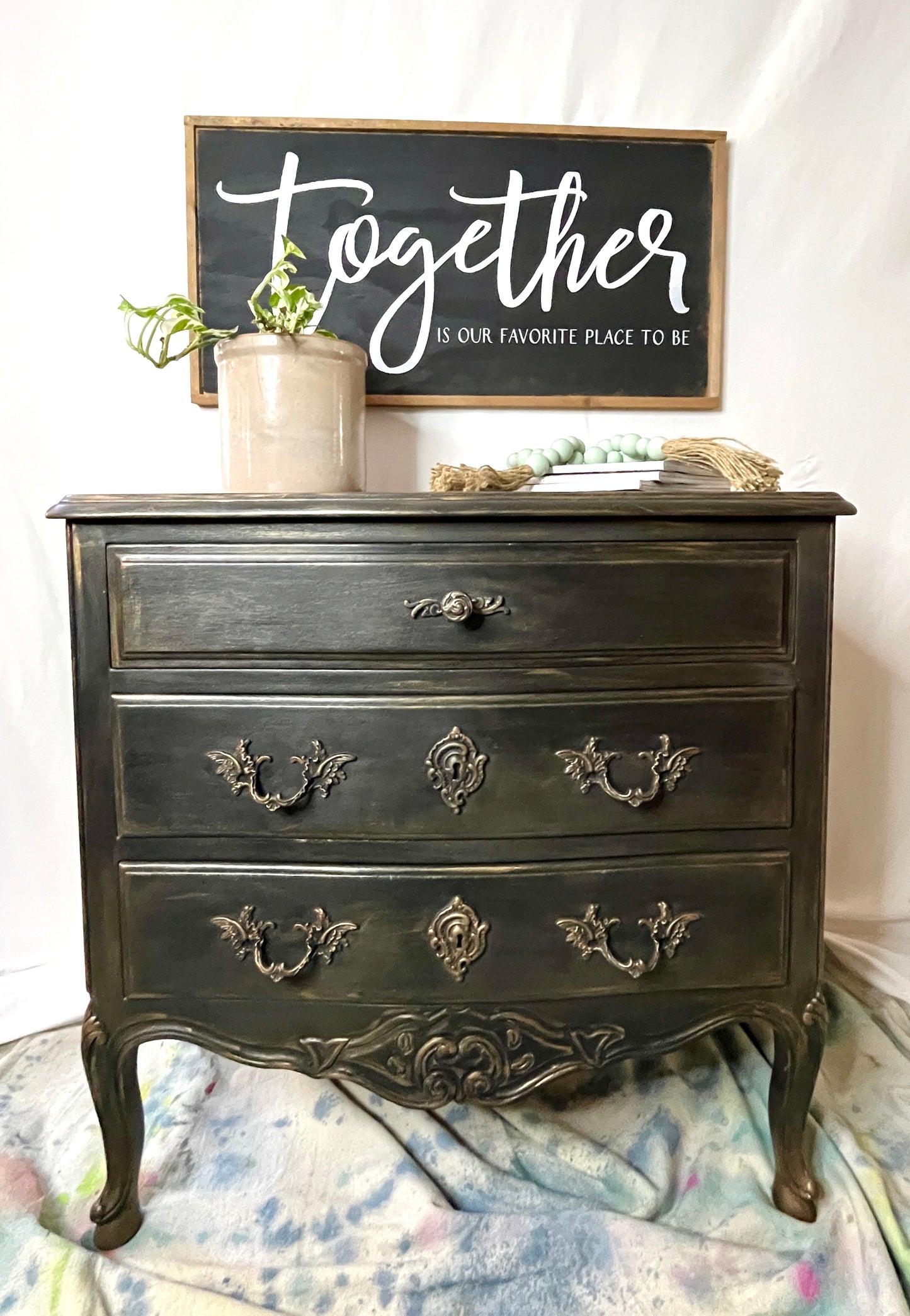 Beautiful hand painted night stand