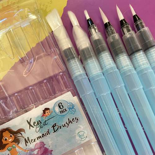 MERMAID BRUSH PENS 6 pack