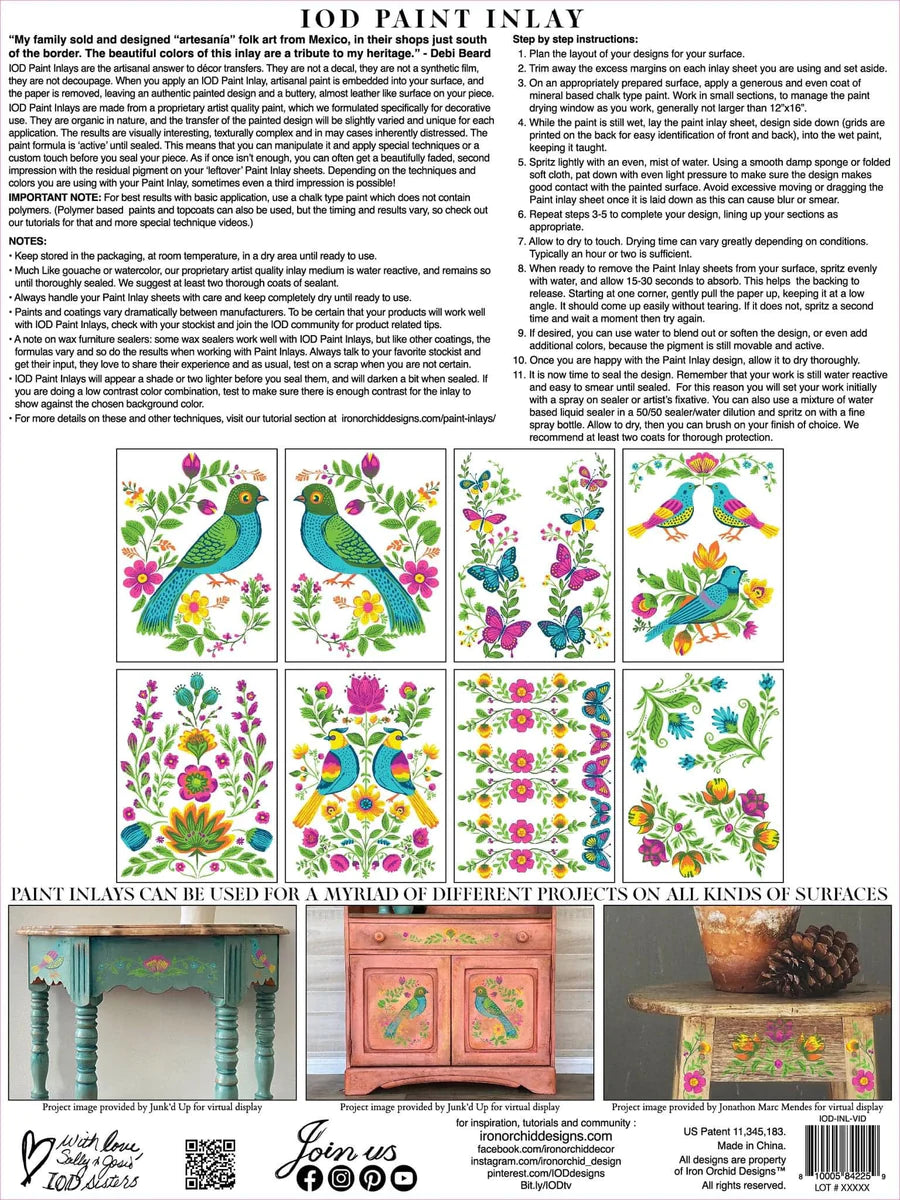 Vida Flora DIY Paint IOD Paint Inlay By Debi Beard of Debis Design Diary DIY Paint