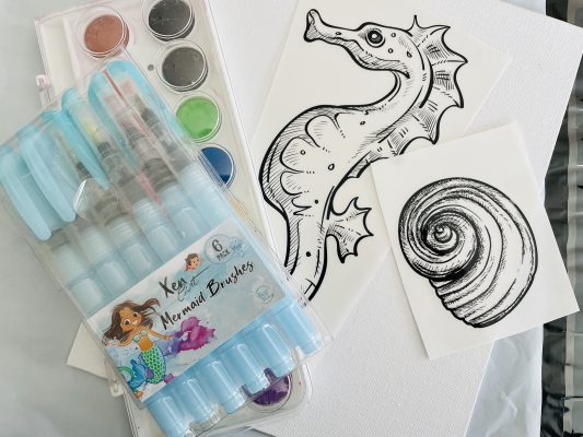 MERMAID BRUSH PENS 6 pack